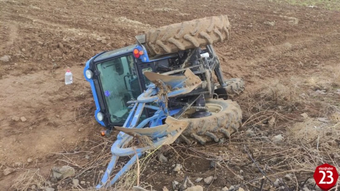 Elazığ'da traktör devrildi: 1 yaralı