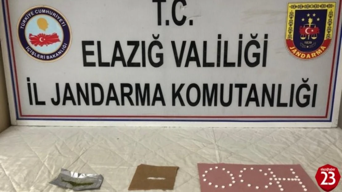 Elazığ'da uyuşturucu ile mücadele 2 şüpheli yakalandı