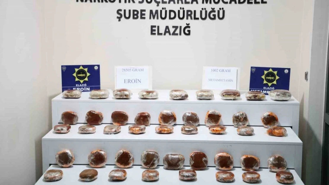 Elazığ'da uyuşturucuya büyük darbe: 29 kilo uyuşturucu ele geçirildi