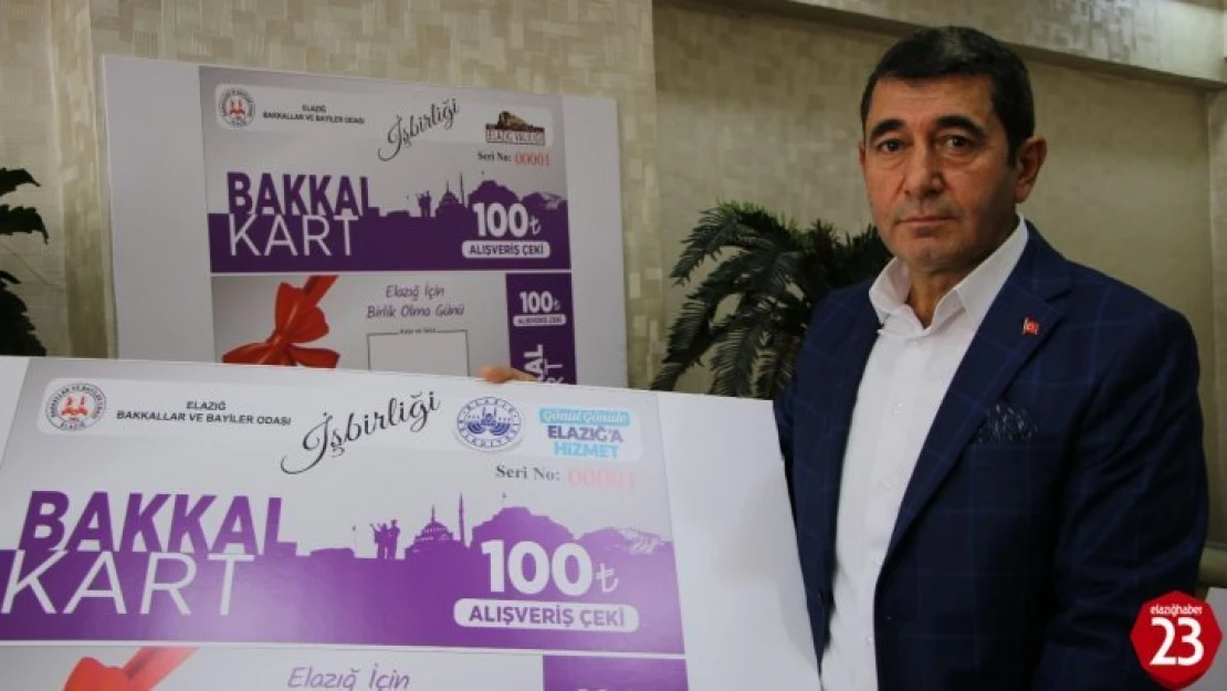 Elazığ'da yerel esnafa 'Bakkal Kart' desteği