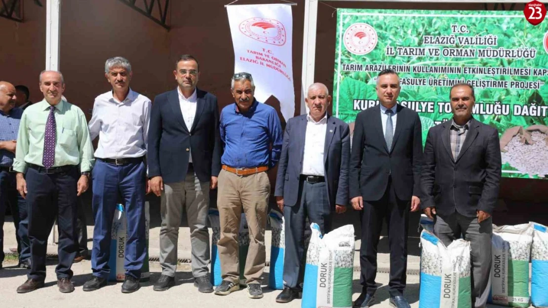 Elazığ'da Üreticiye Yüzde 75 Hibeli 15 Ton Sertifikalı Fasulye Tohumu Dağıtıldı