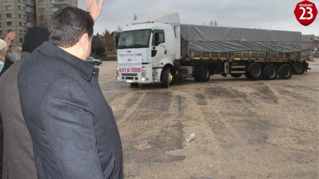 Elazığ'dan İdlib'e 2 tır un yardımı