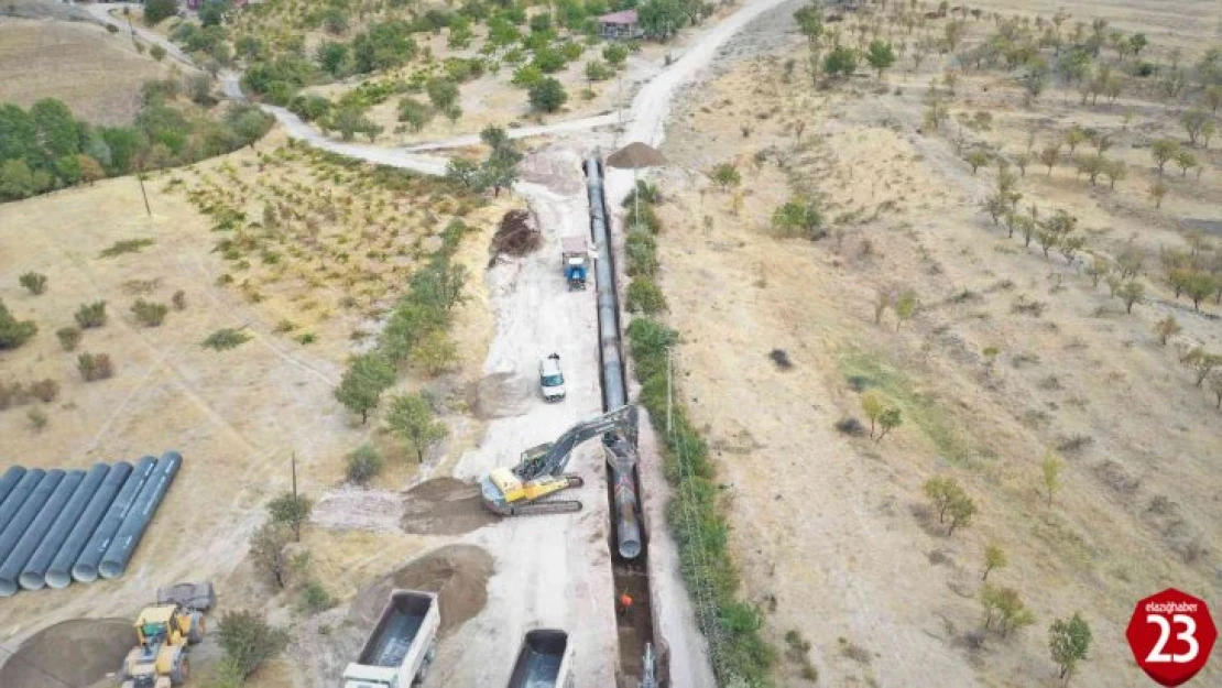 Elazığ içme suyu isale hattı 2. kısım işinde çalışmalar sürüyor