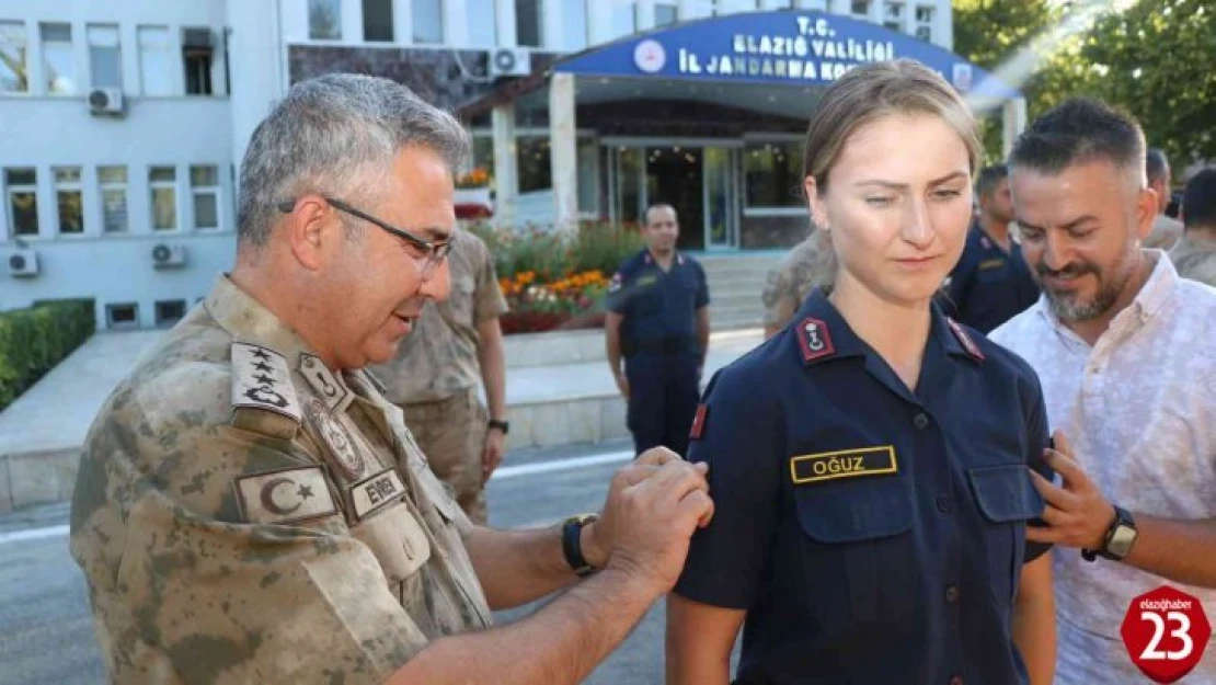 Elazığ İl Jandarma Komutanlığında rütbe terfi töreni düzenledi