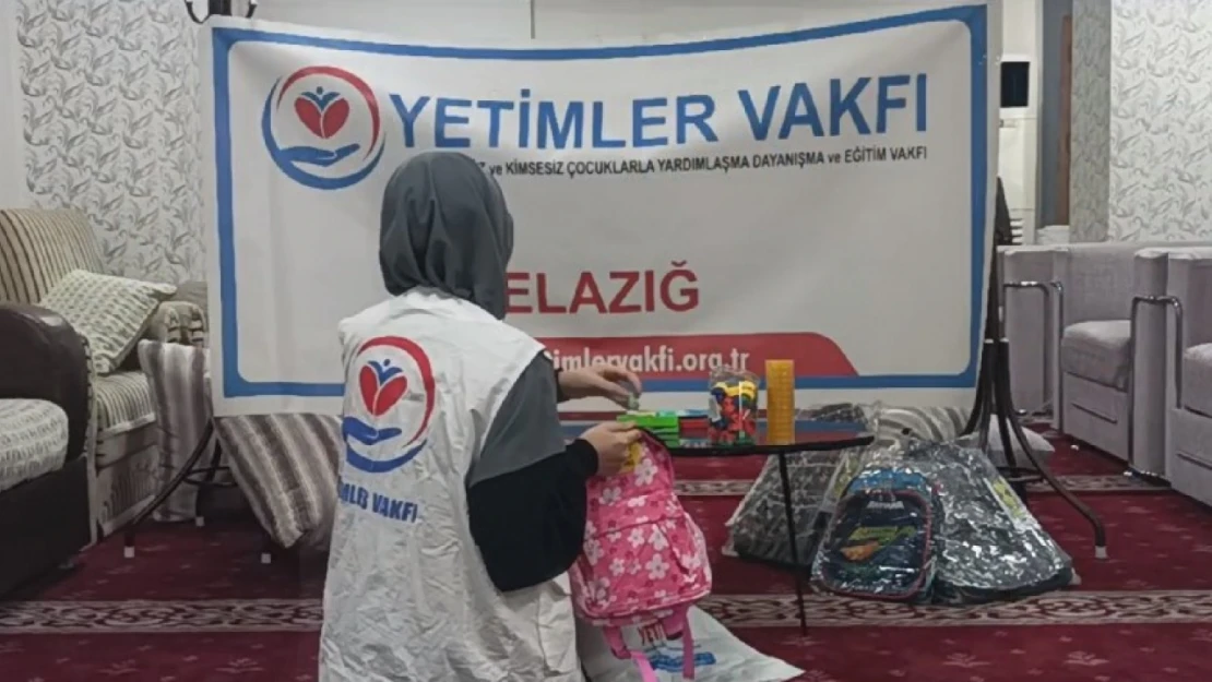 Elazığ Yetimler Vakfından 130 Yetim Çocuğa Kırtasiye Yardımı