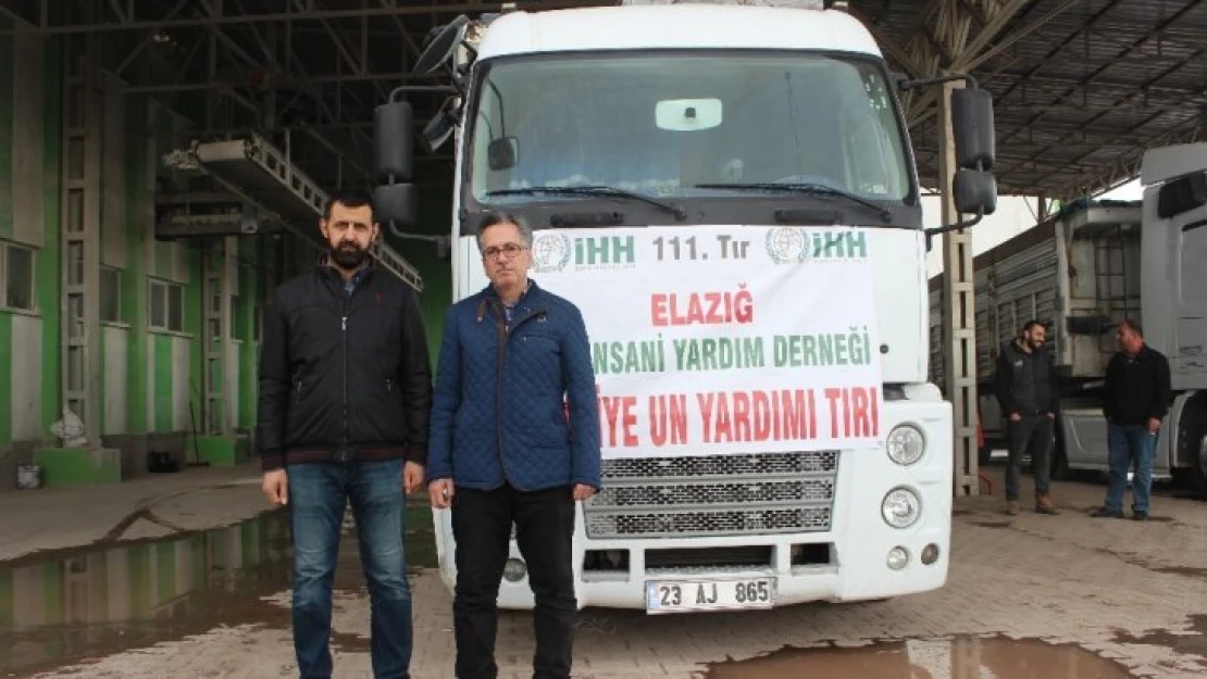 Elazığ'dan Suriye'ye Bir Tır Un Gönderildi