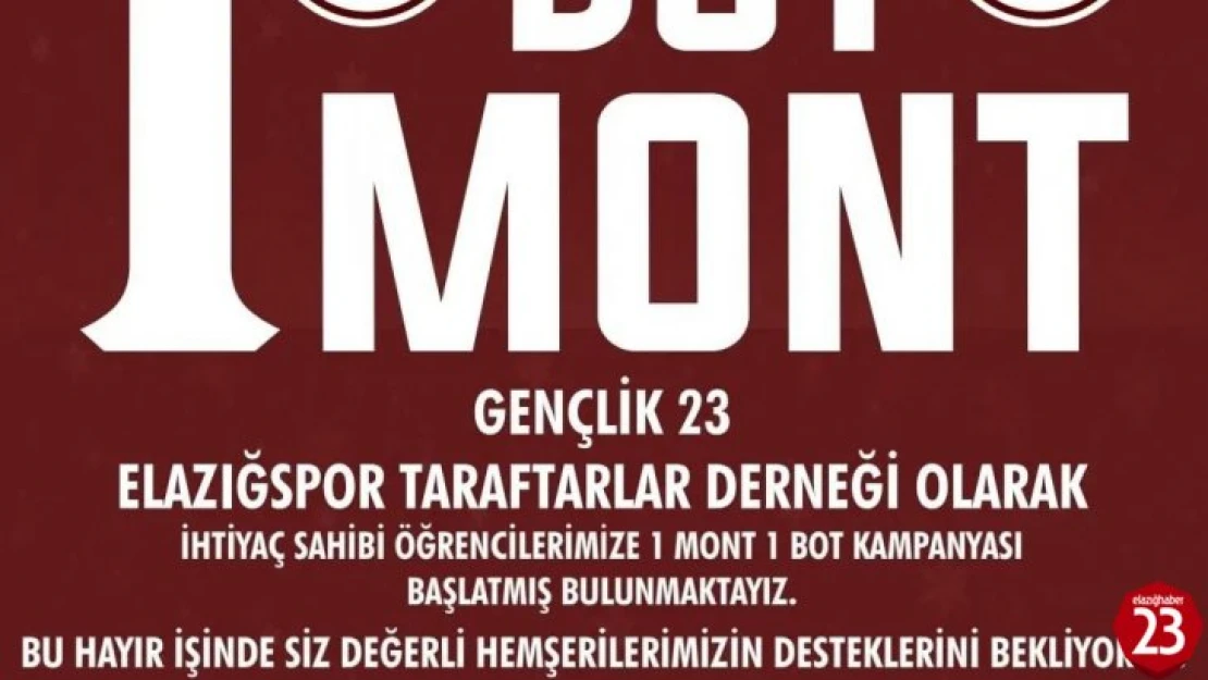 Gençlik 23'ten '1 Bot, 1 Mont' kampanyası