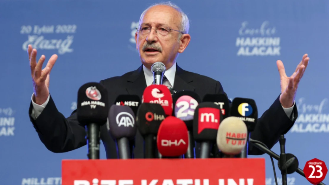 Genel Başkan Kemal Kılıçdaroğlu'ndan, Elazığ'a Bakanlık Sözü