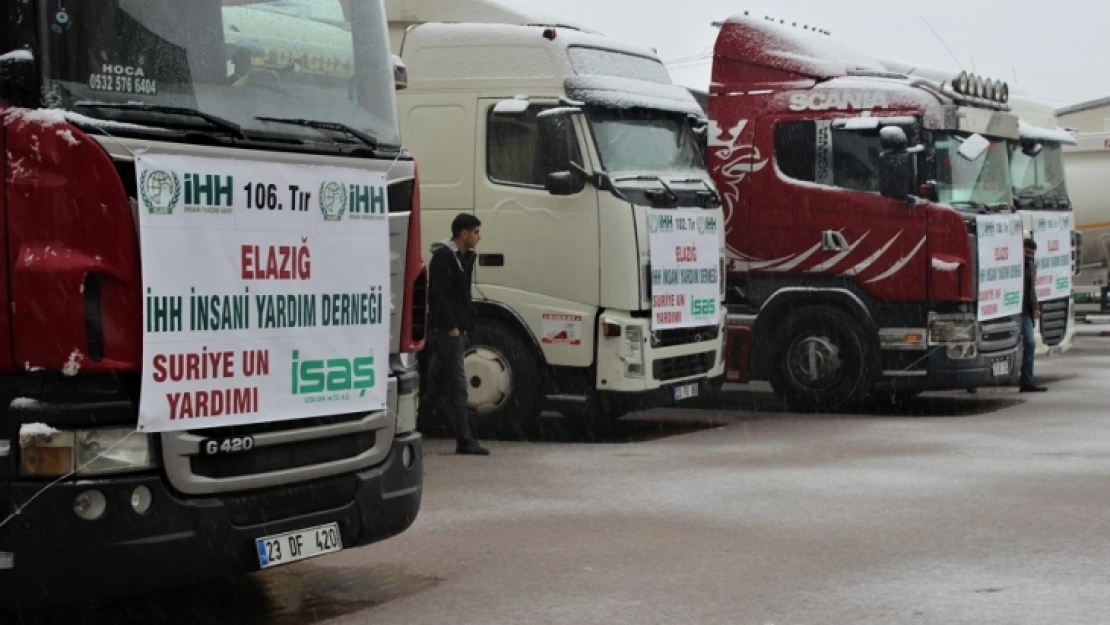 Elazığ'dan Suriye'ye 10 Tır Un Gönderildi