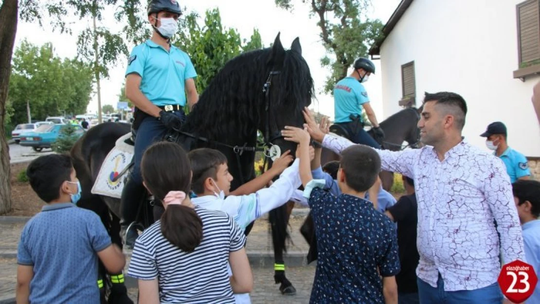 Harput'ta Atlı Jandarma Timlerine Yoğun İlgi