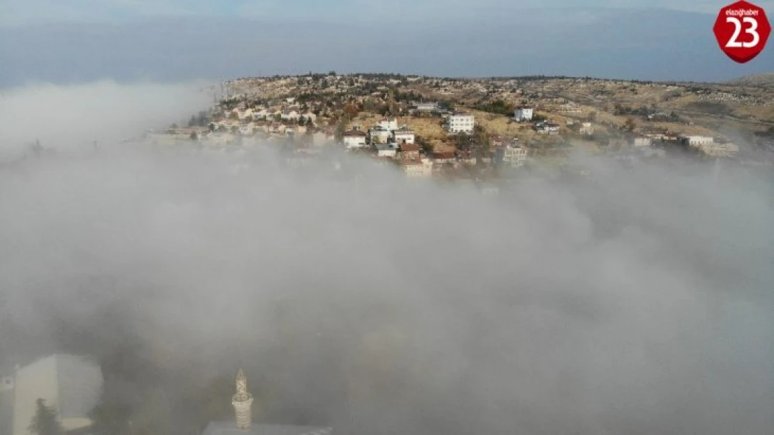 Harput'ta sis güzel görüntüler oluşturdu