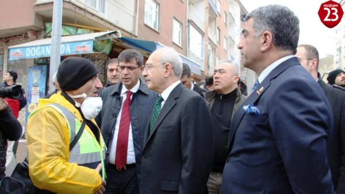 Kılıçdaroğlu, 14 kişinin hayatını kaybettiği enkaz alanında inceleme yaptı