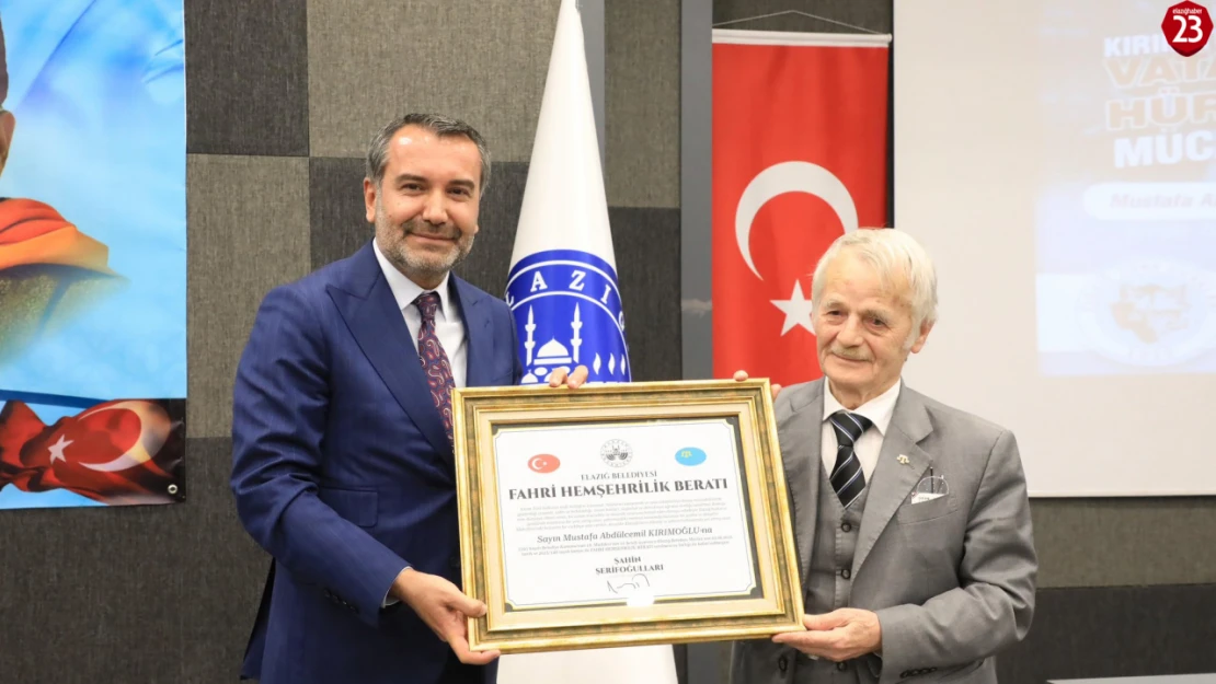 Kırım Türklerinin Lideri Kırımoğlu'na Elazığ'dan Fahri Hemşehrilik Beratı!