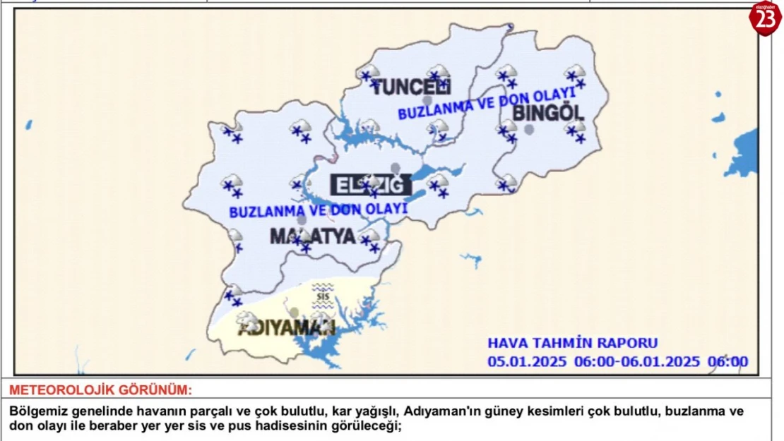 Meteorolojiden buzlanma ve çığ uyarısı