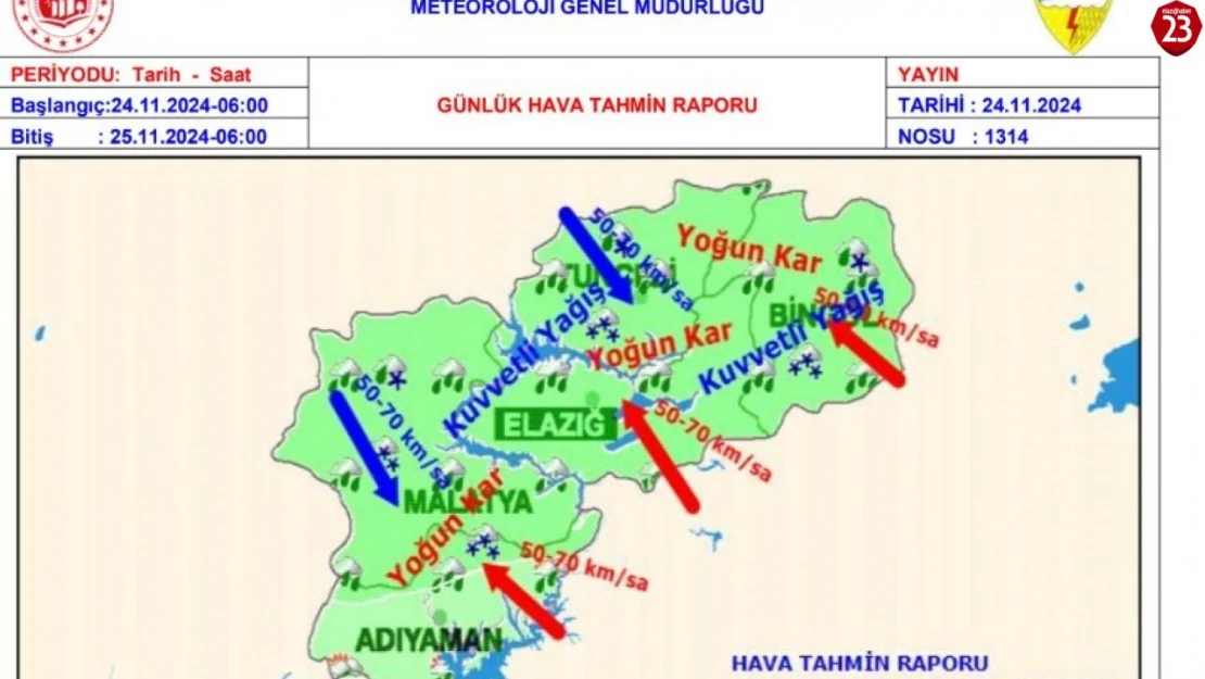 Meteorolojiden yoğun kar ve kuvvetli rüzgar uyarısı