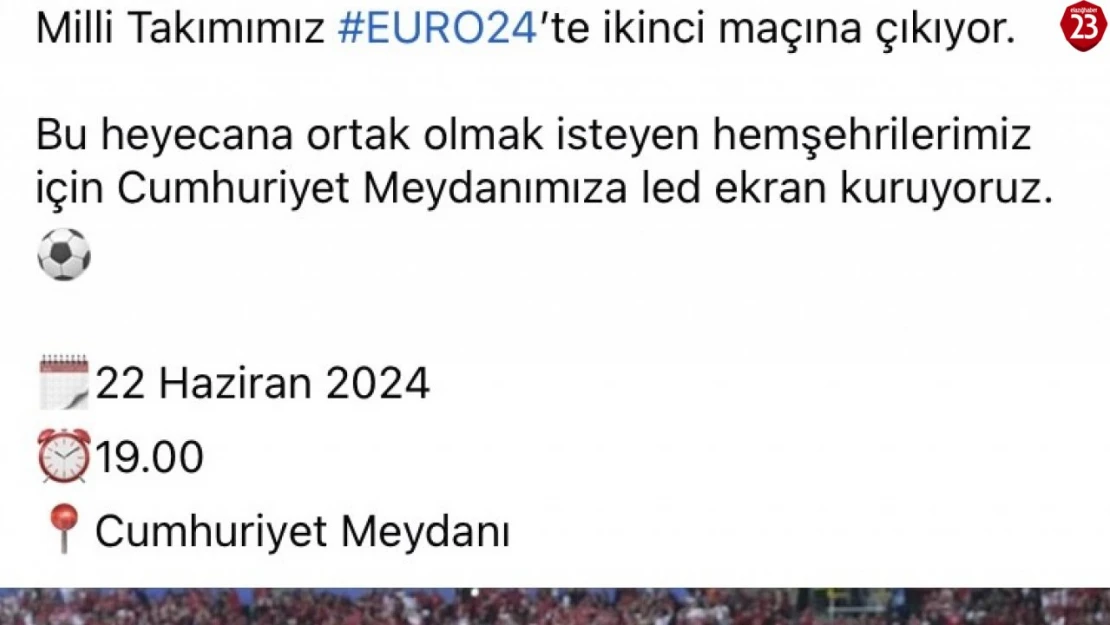 Milli heyecan dev ekranda