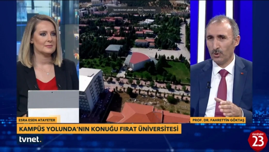 Rektör Prof. Dr. Fahrettin Göktaş TV NET'nin Canlı Yayın Konuğu Oldu