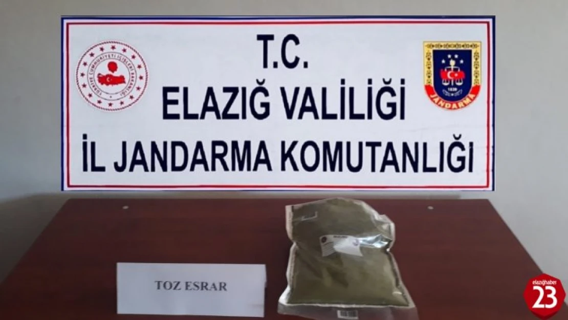 Toz esrarı araziye saklayan şüpheli yakalandı