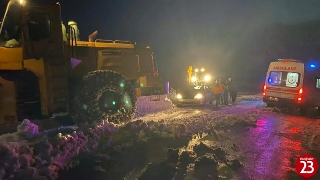 Yollar kapandı, ekipler hasta vatandaşa ulaşmak için seferber oldu