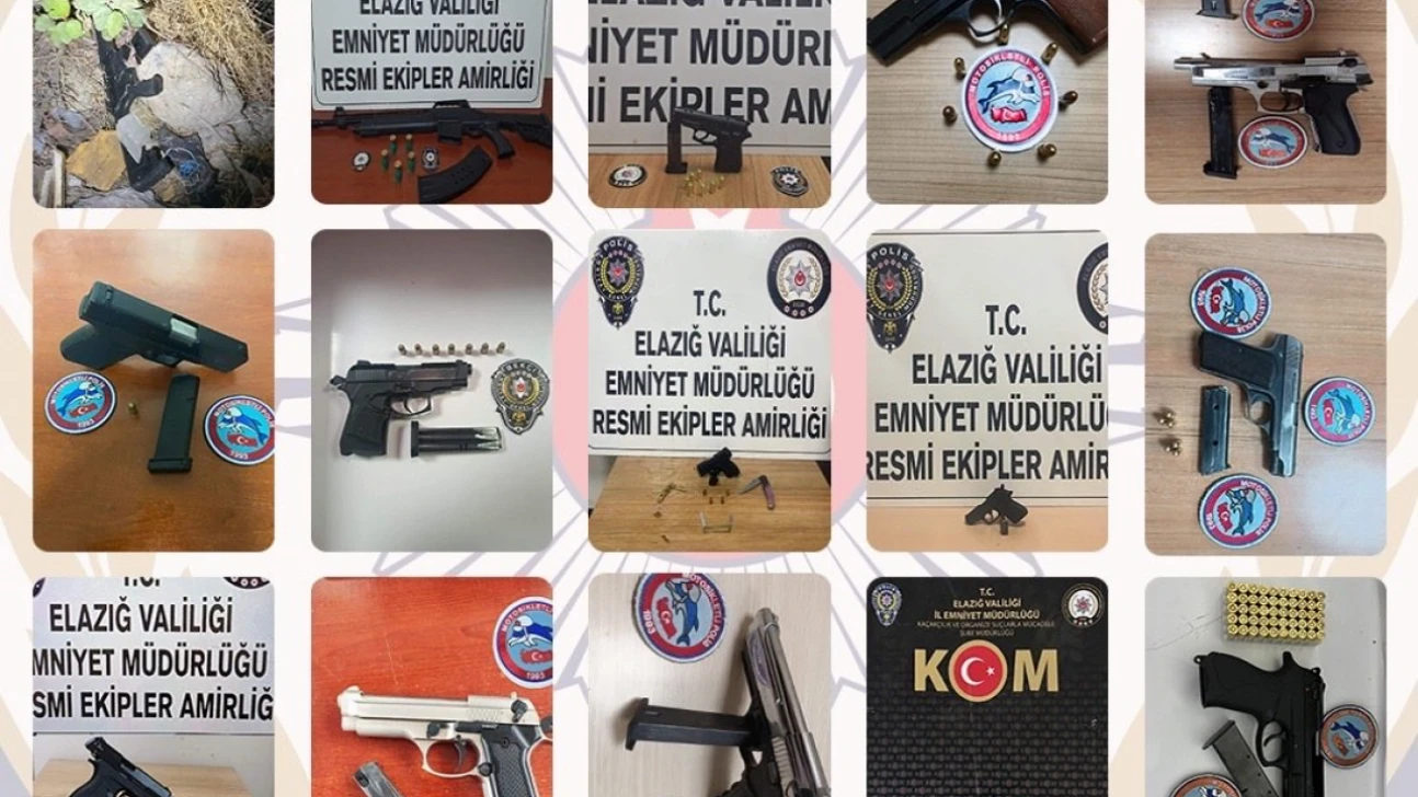 Elazığ'da Son Bir Ayda 95 Şahıs Tutuklandı, 54 Ruhsatsız Silah Ele Geçirildi