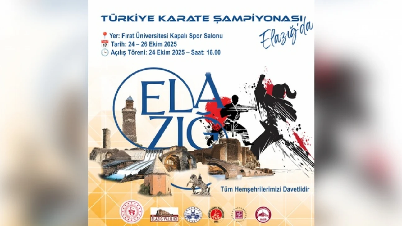 Türkiye Karate Şampiyonası İlk Kez Elazığ'da Düzenlenecek