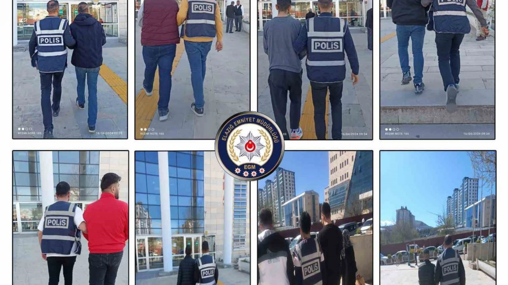 Elazığ'da haklarında kesinleşmiş hapis cezası bulunan 35 kişi yakalandı