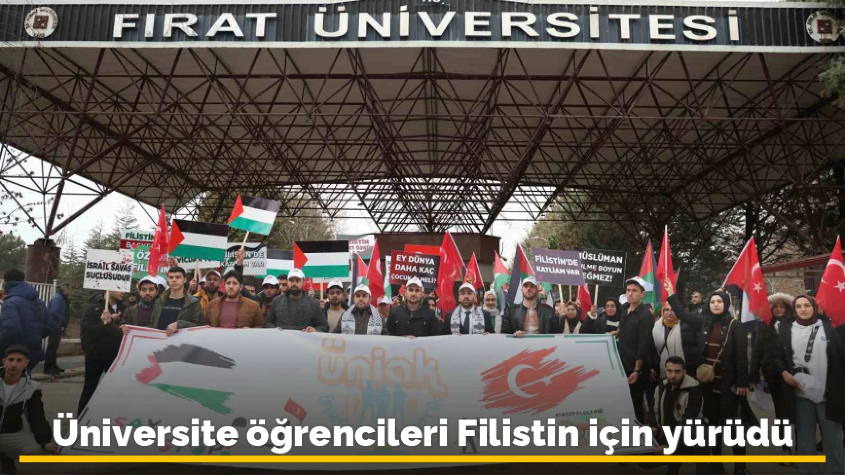 Üniversite öğrencileri Filistin için yürüdü