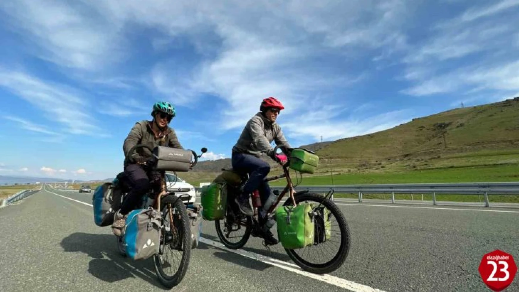 Bisikletle Dünya Turu Yapan Fransız Çift, Elazığ İçin Bakın Ne Dedi