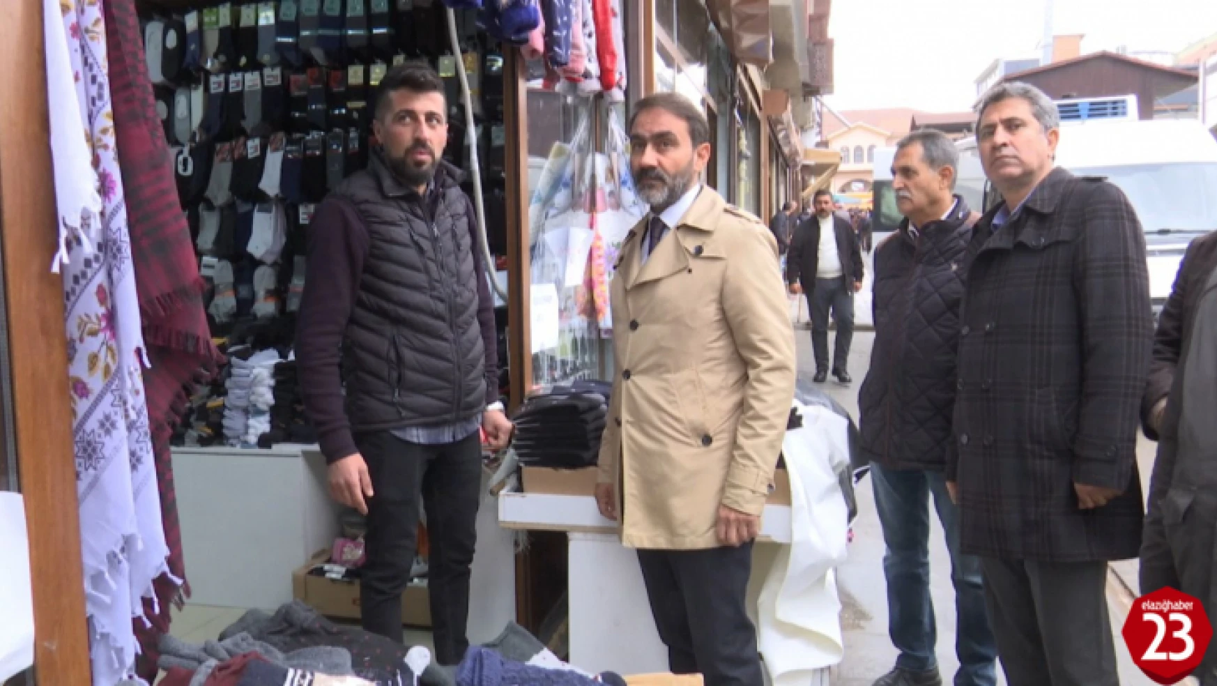 CHP Elazığ İl Başkanı Coşkun Duran, Kapalı Çarşı'da Esnafın Sorunlarını Dinledi