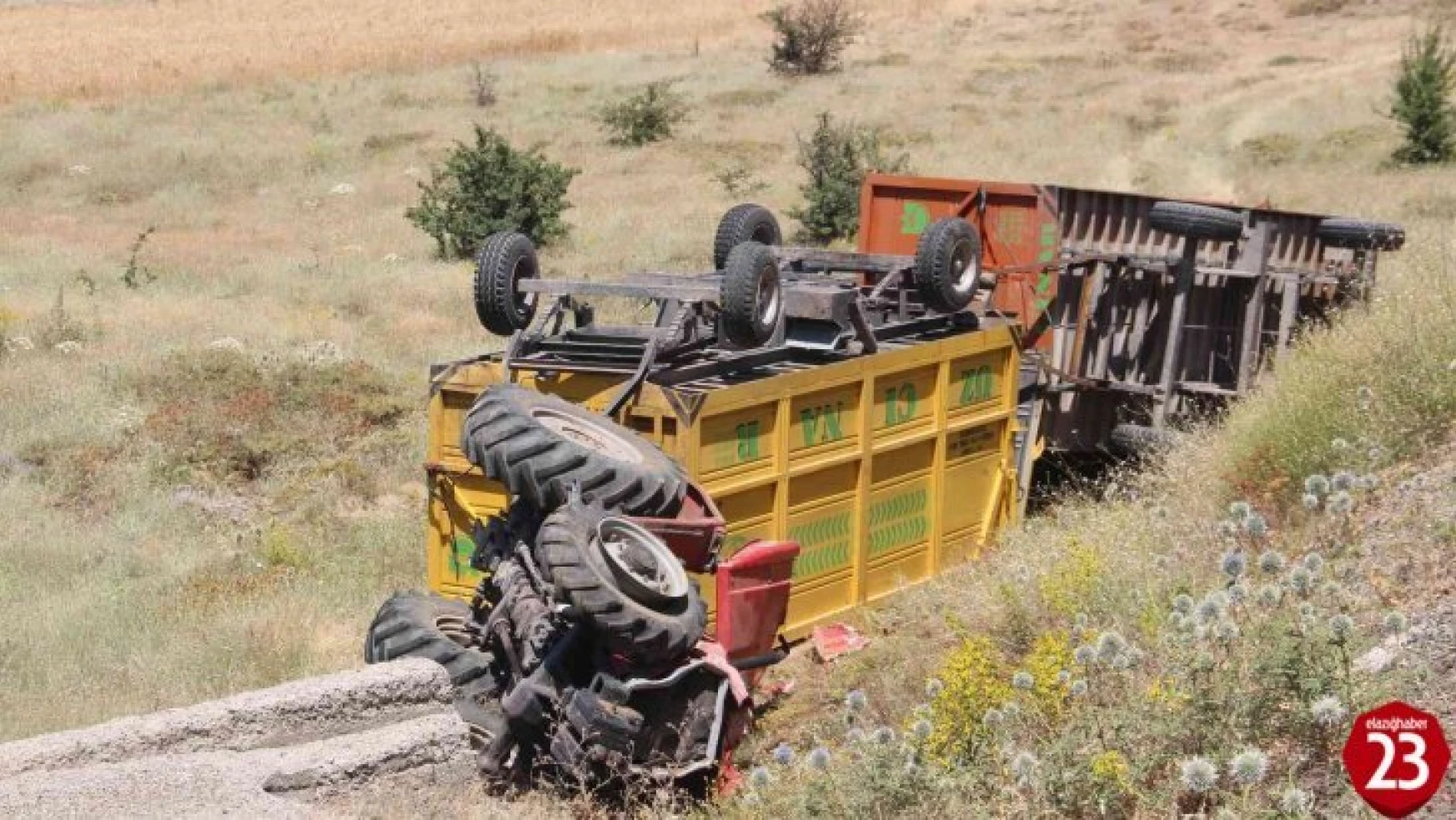 Sivrice'de Devrilen Traktör Altında Kalan Sürücü Öldü