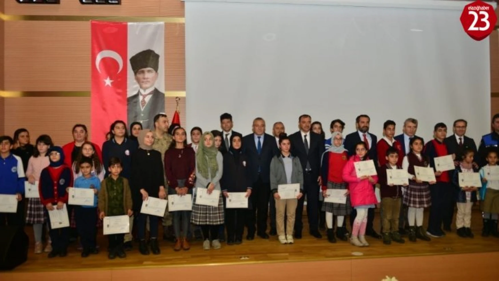 Elazığ'da 'Duyarlı Çocuklarla Güvenli Gelecek' projesi ödül töreni