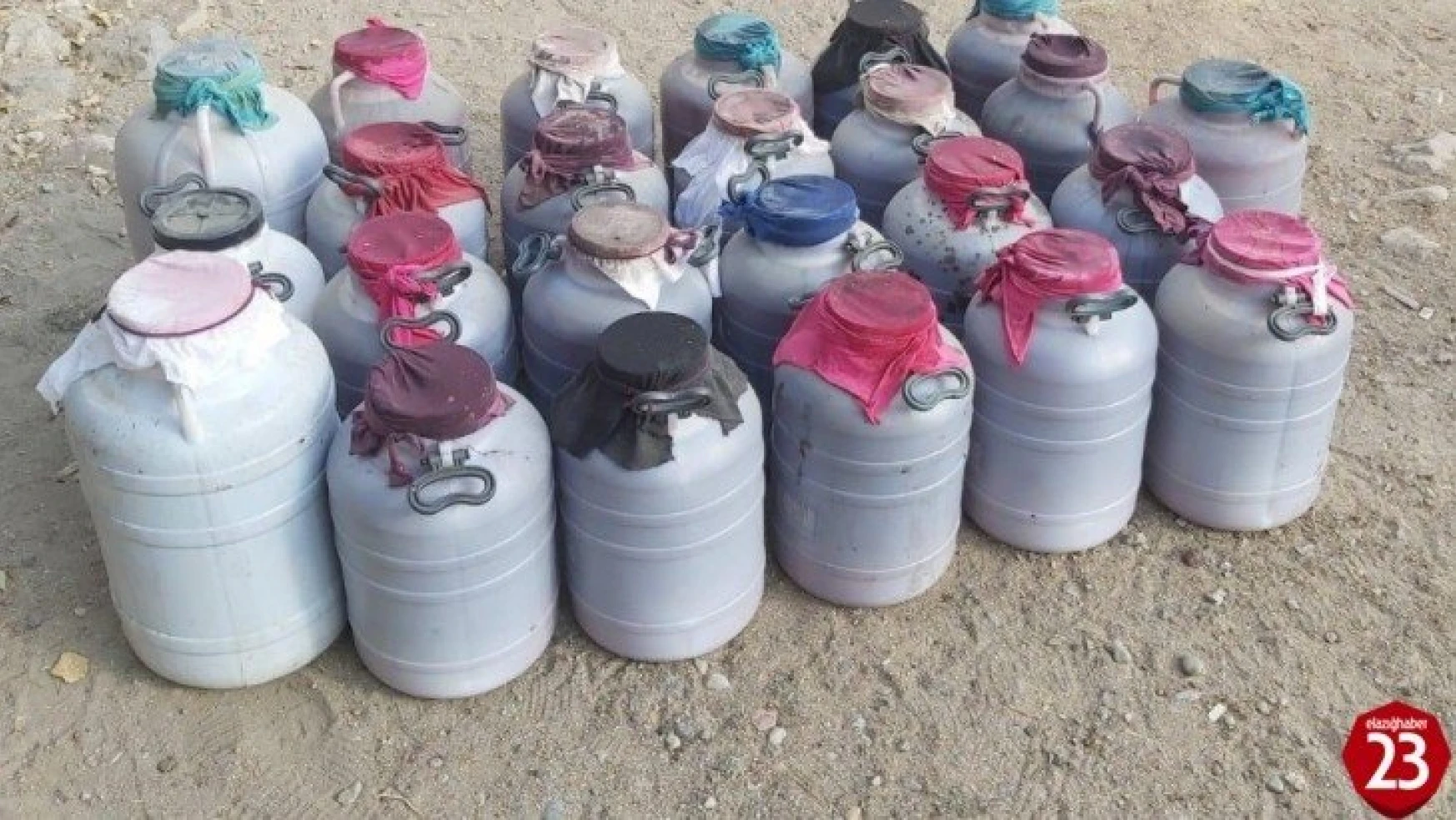 Elazığ'da 1 tondan fazla kaçak içki ele geçirildi