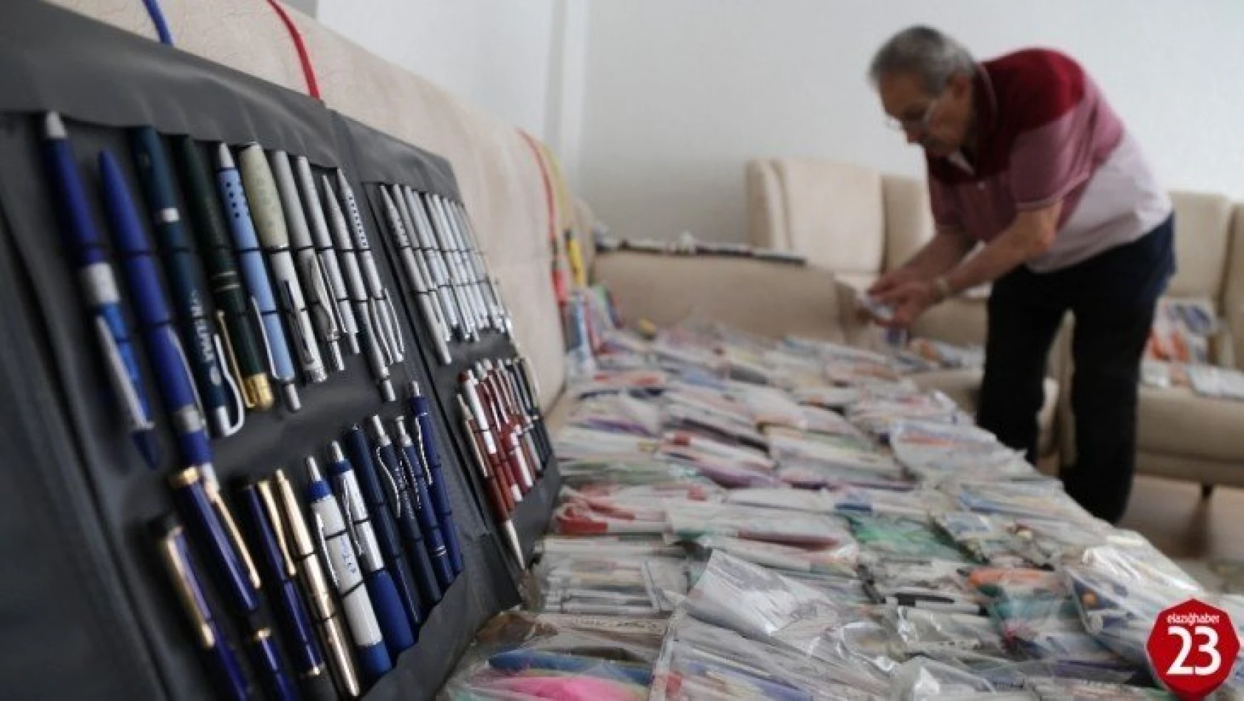 Elazığ'da 19 bin adetlik kalem koleksiyonu