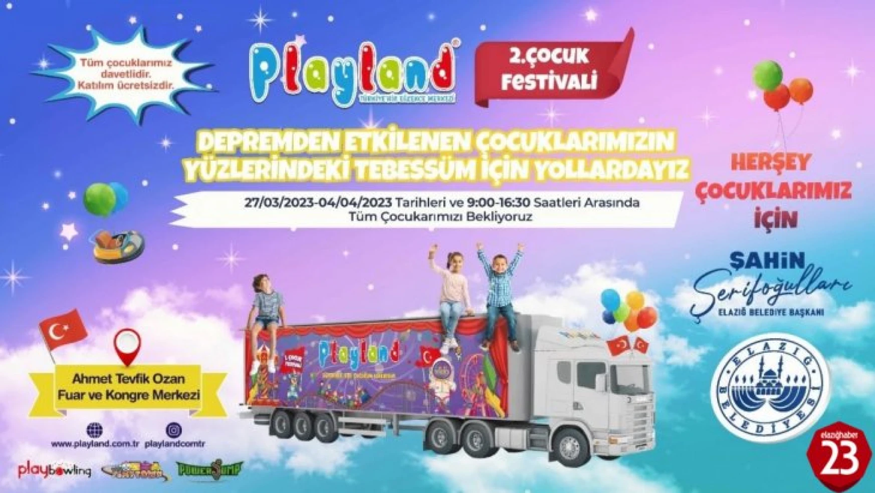 Elazığ'da çocuk festivali düzenlenecek