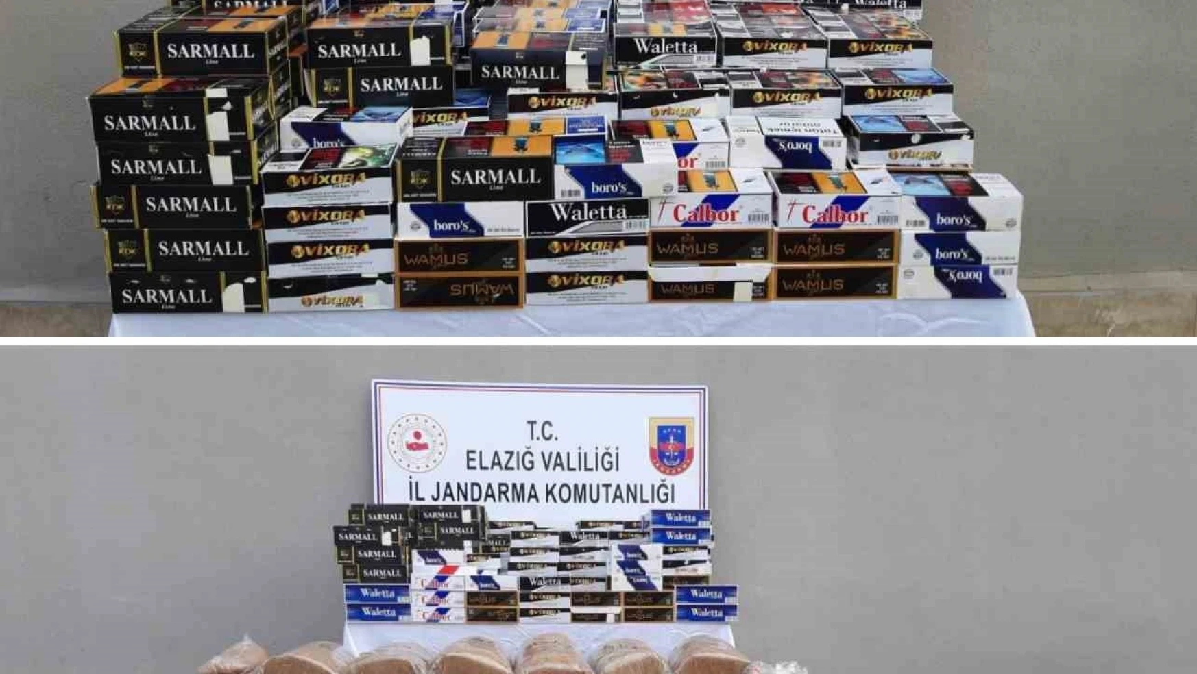 Elazığ'da kaçak 130 bin makaron ve 280 kilo tütün ele geçirildi