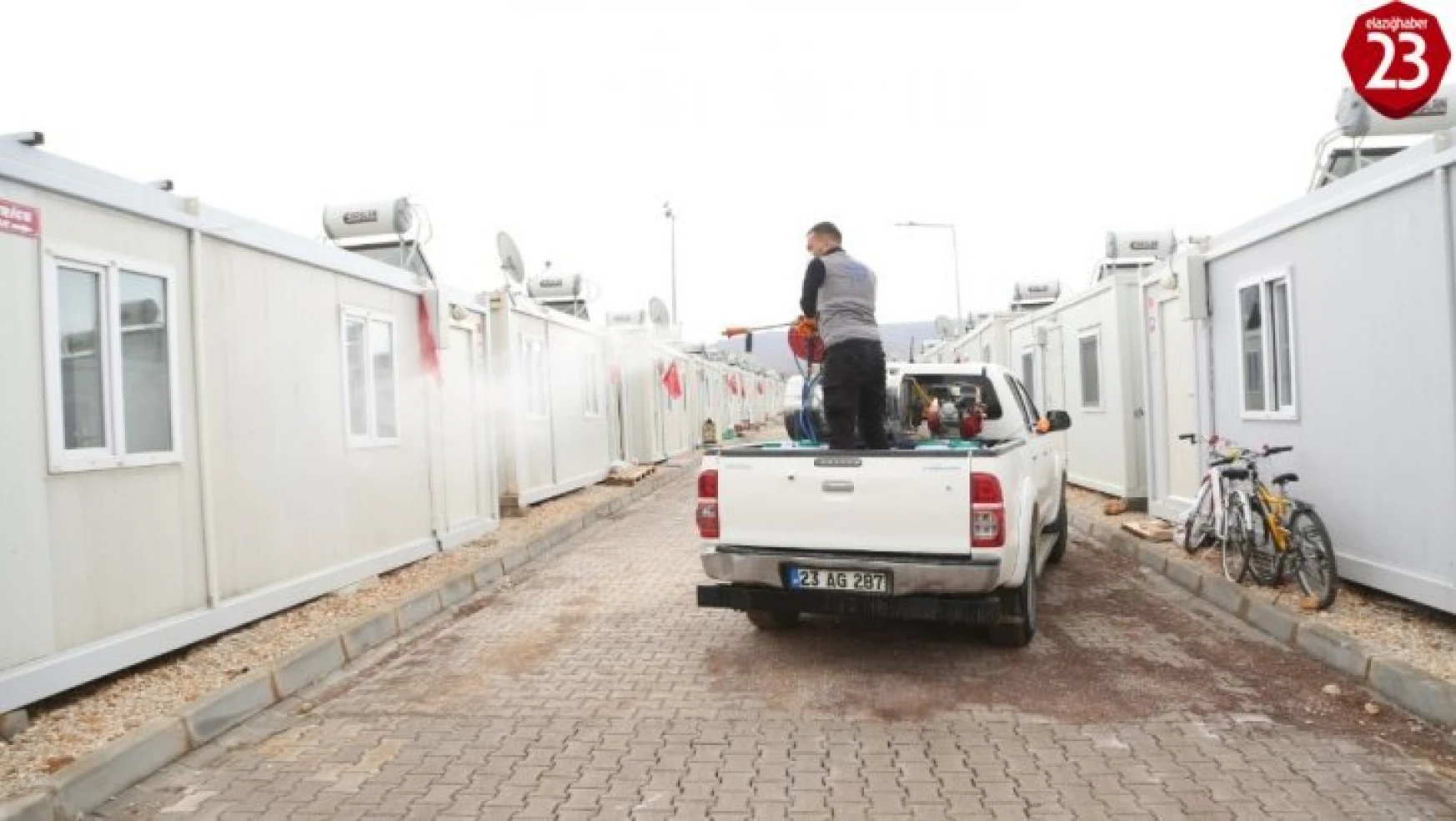 Elazığ'da korona virüsüne karşı dezenfekte çalışmaları