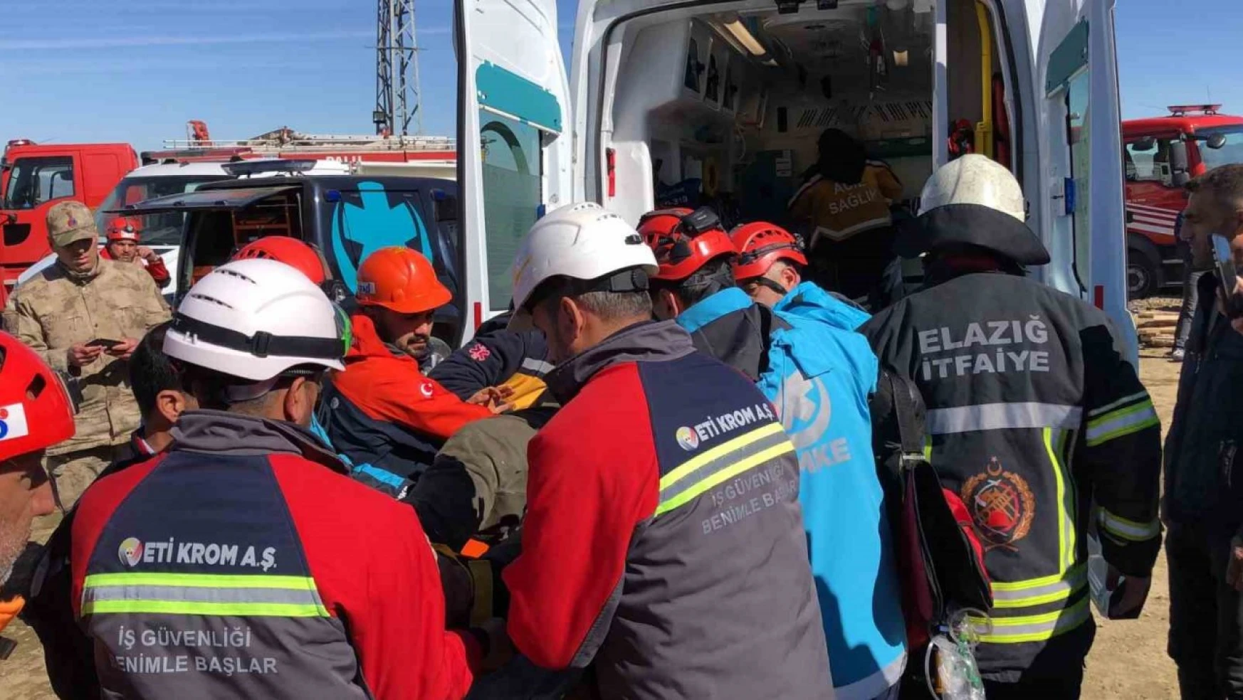 Elazığ'da maden ocağında göçük: 3 işçi kurtarıldı, 1 işçi göçük altında
