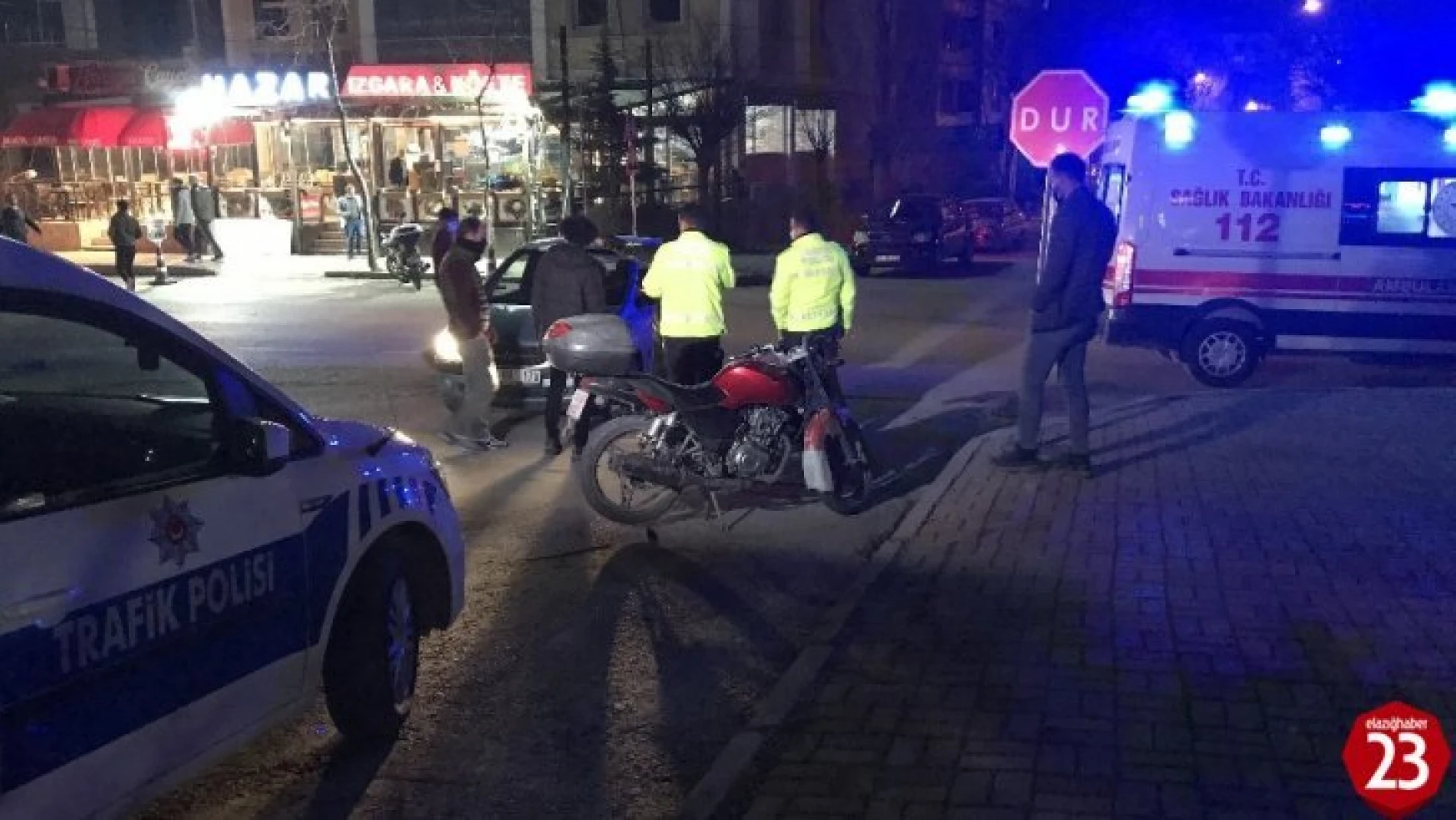 Elazığ'da otomobil ile motosiklet çarpıştı: 1 yaralı
