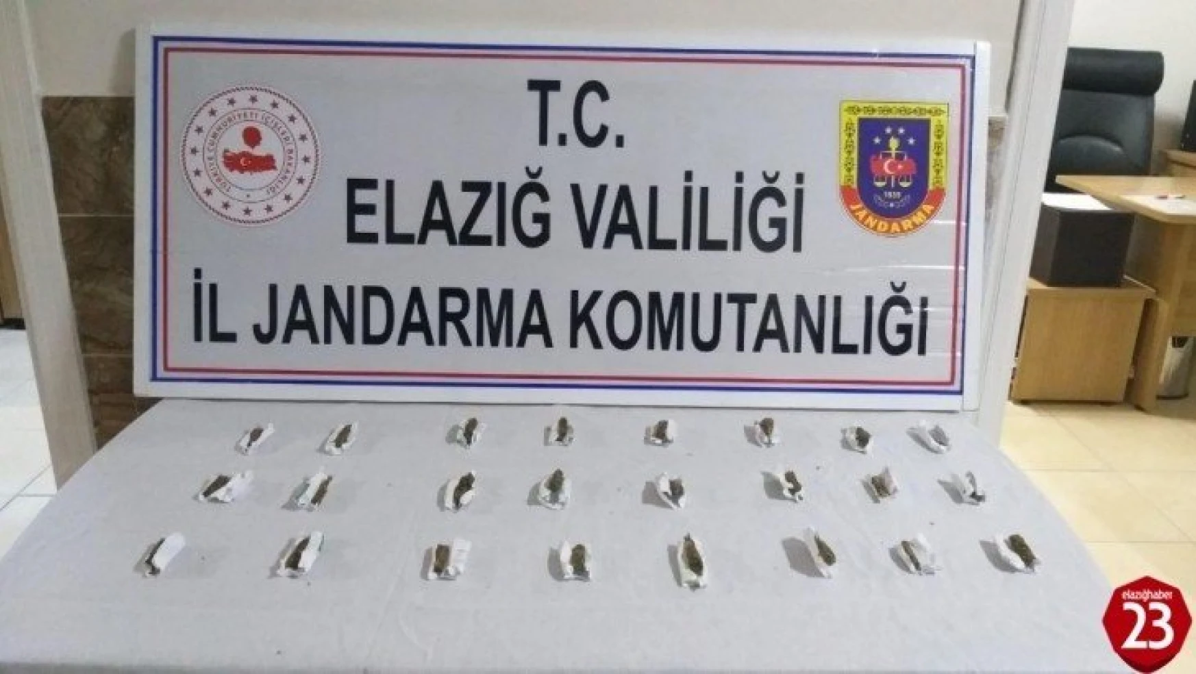 Elazığ'da satışa hazır uyuşturucu paketleri ile 1 şüpheli yakalandı