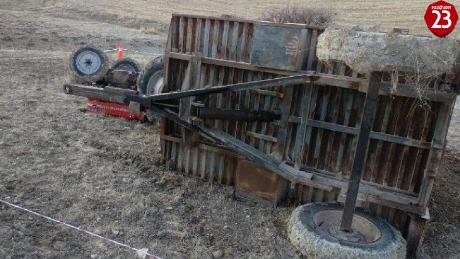 Elazığ'da traktör devrildi: 1 ölü