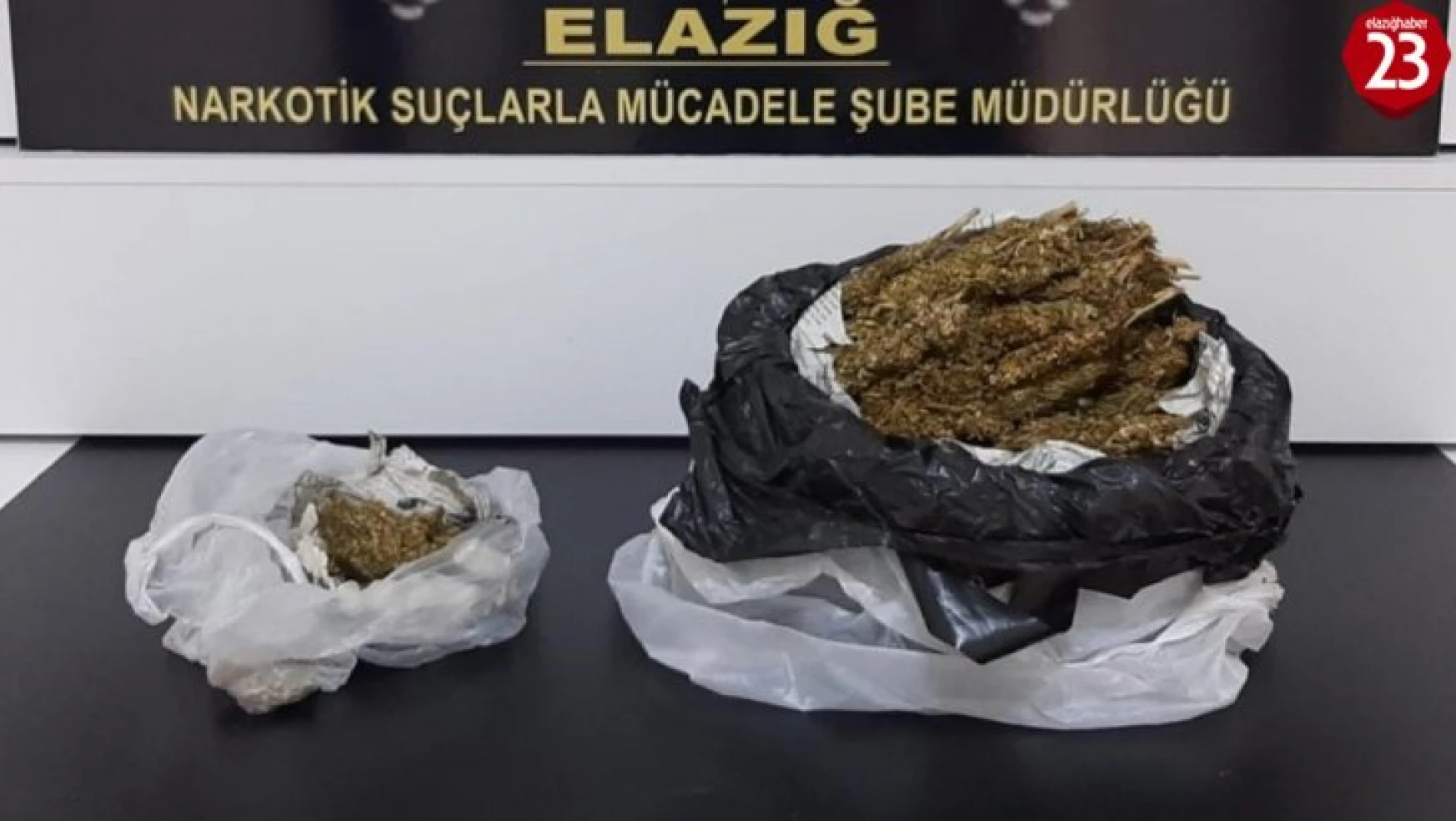 Elazığ'da uyuşturucu ile yakalanan 2 şüpheli tutuklandı