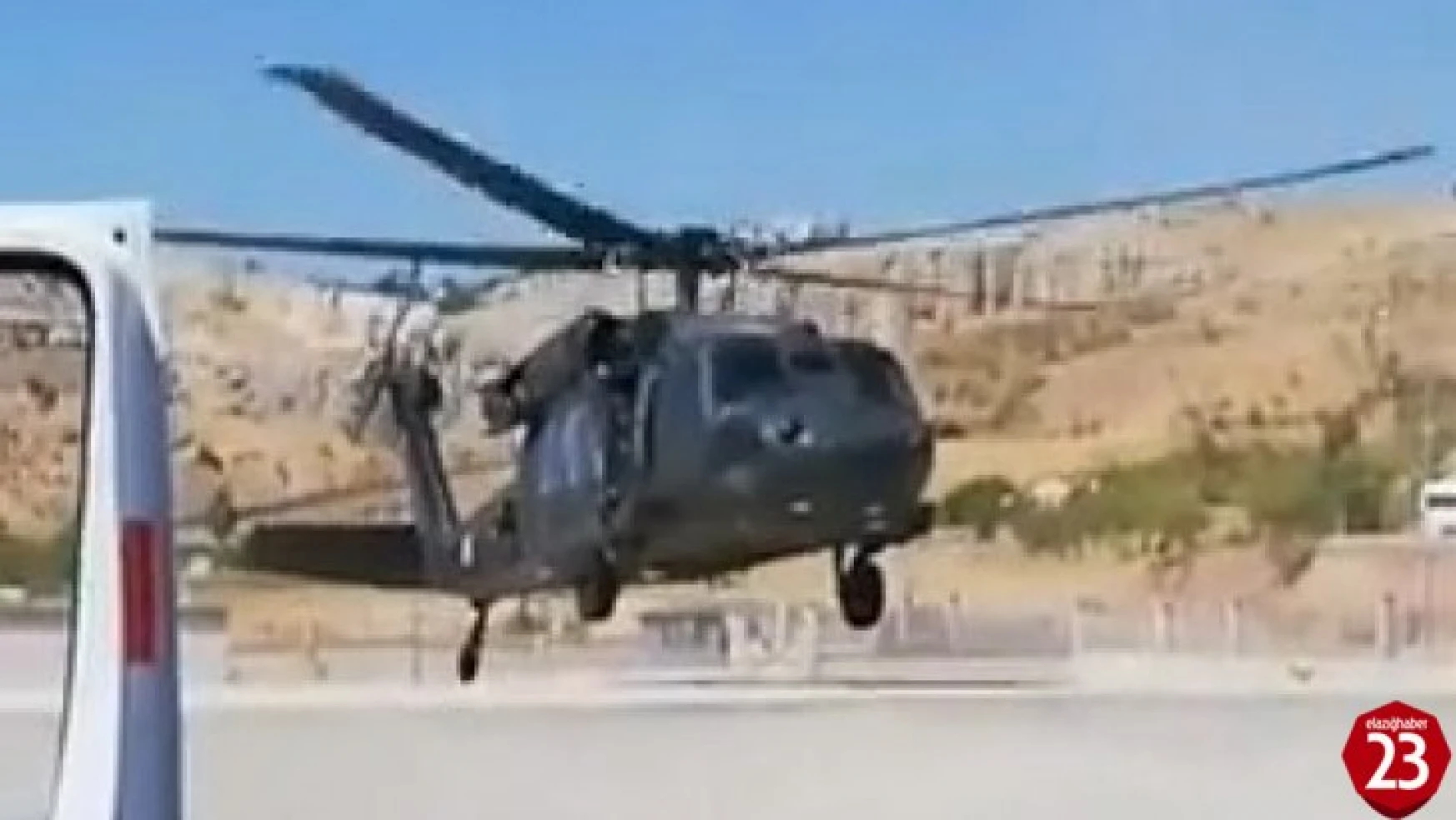Elazığ'da Yaralı, Askeri Helikopter İle Hastaneye Yetiştirildi