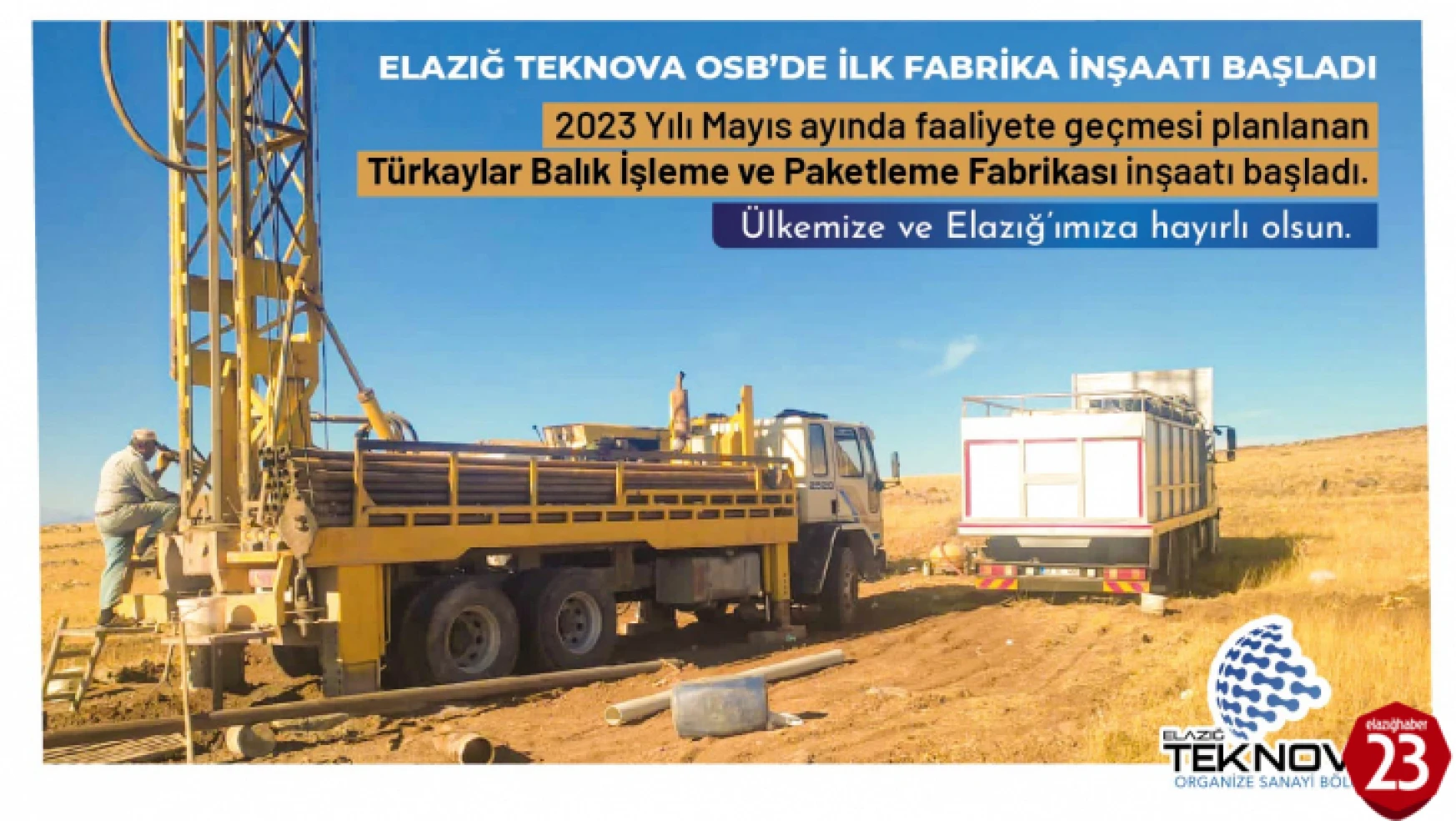 Elazığ'da Yeni Kurulan Teknova OSB'de İlk Yatırım İçin Kazma Vuruluyor!