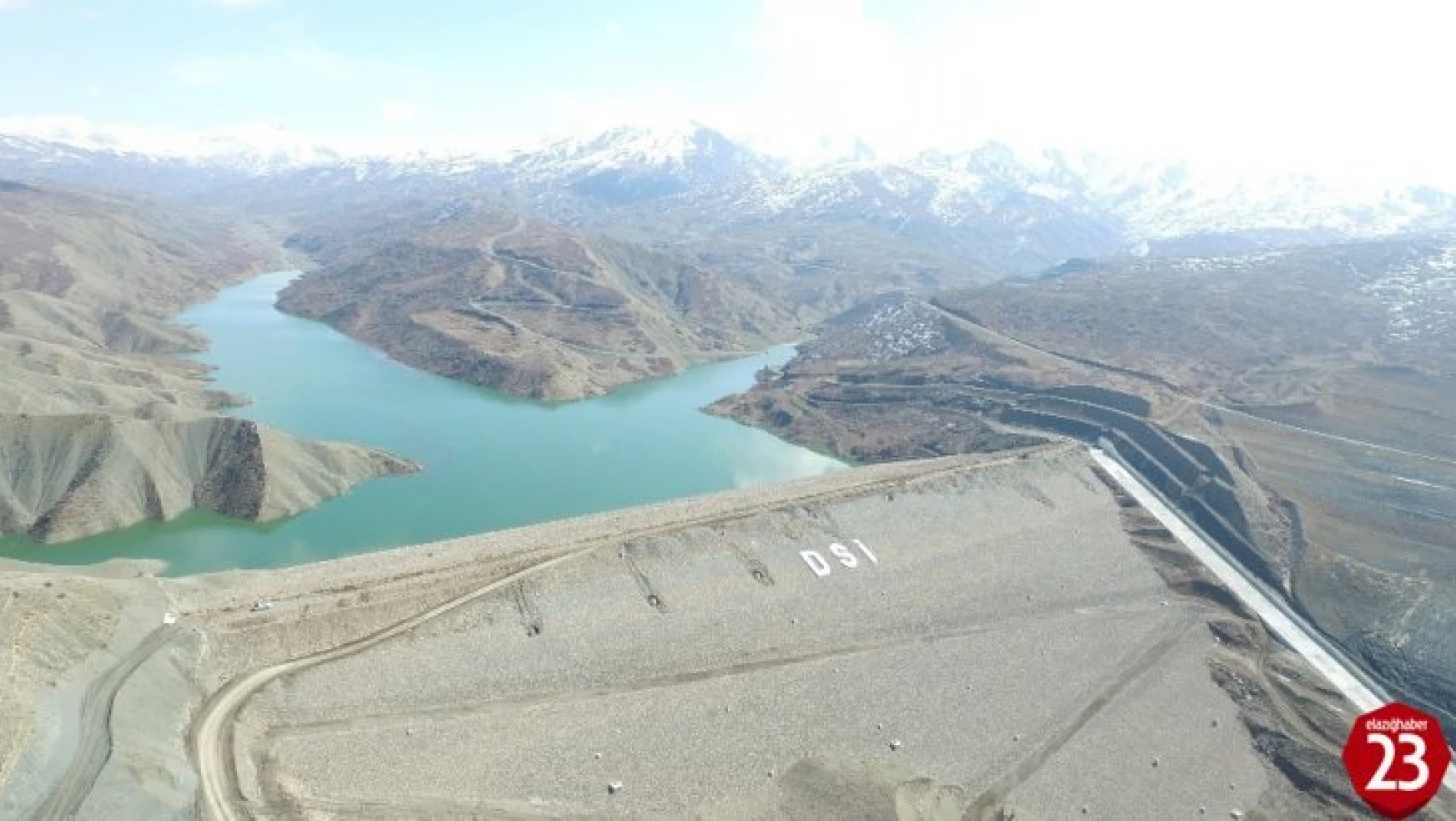Elazığ Kanatlı Barajı'nda su seviyesi bin 286 kotuna yükseldi