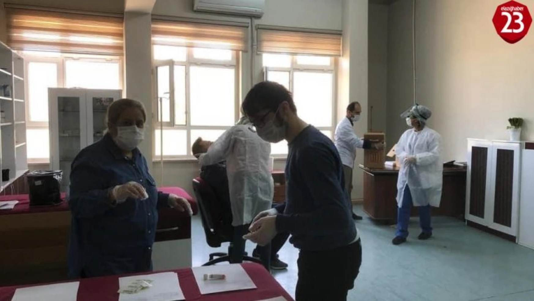 Elazığspor ekibine, Korona virüs testi yapıldı