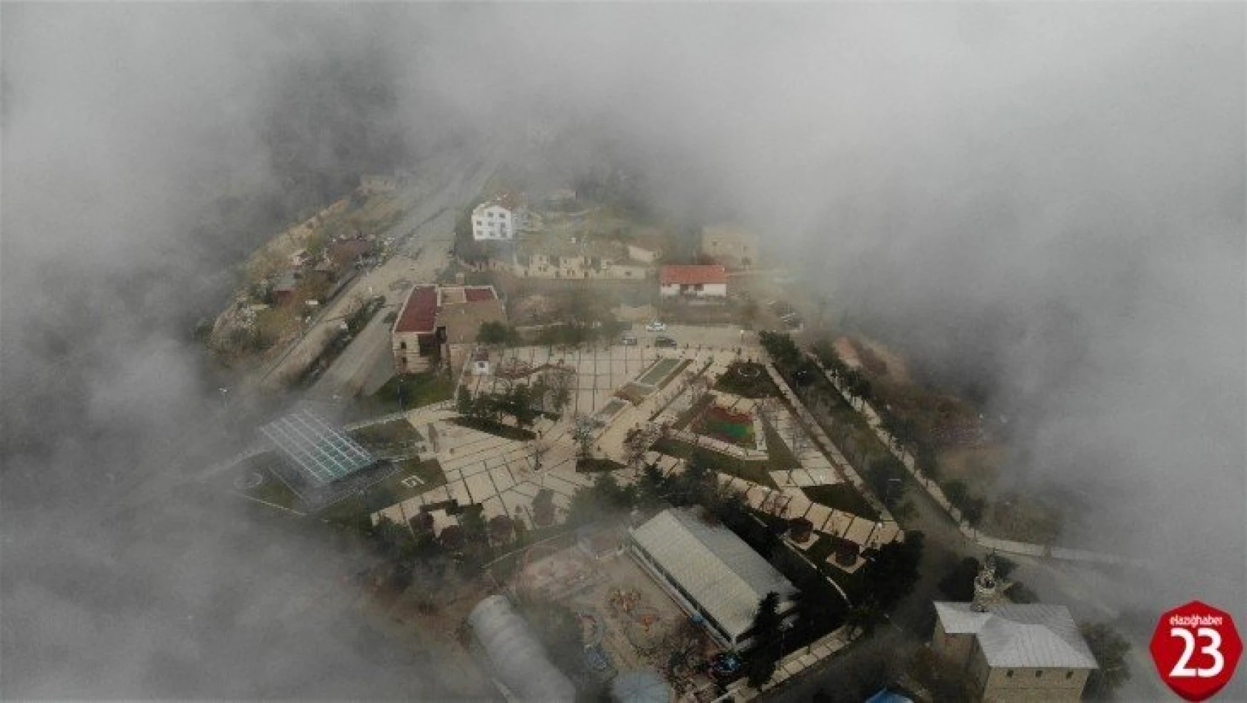 Harput'ta sis bulutlarının görsel şöleni