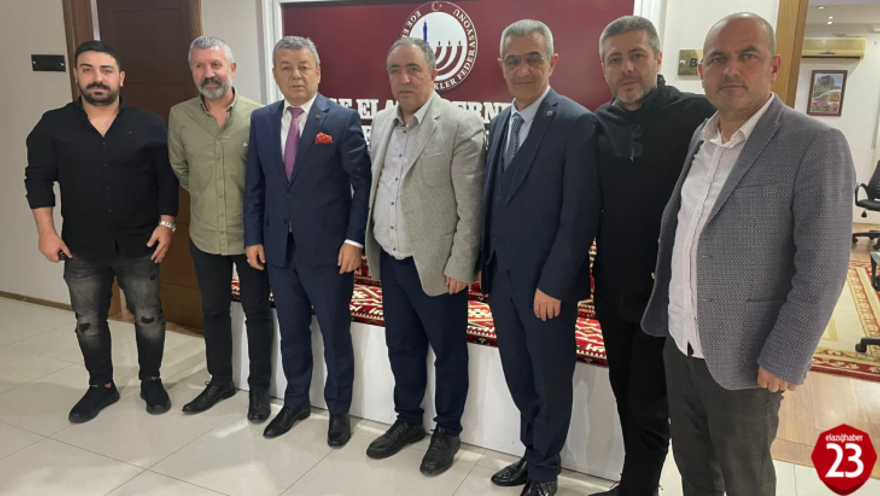 İzmir Tarım İl Müdürü Mustafa Özen Ege'den Elazığlılar Dernekler Fedrasyonuna Ziyaret