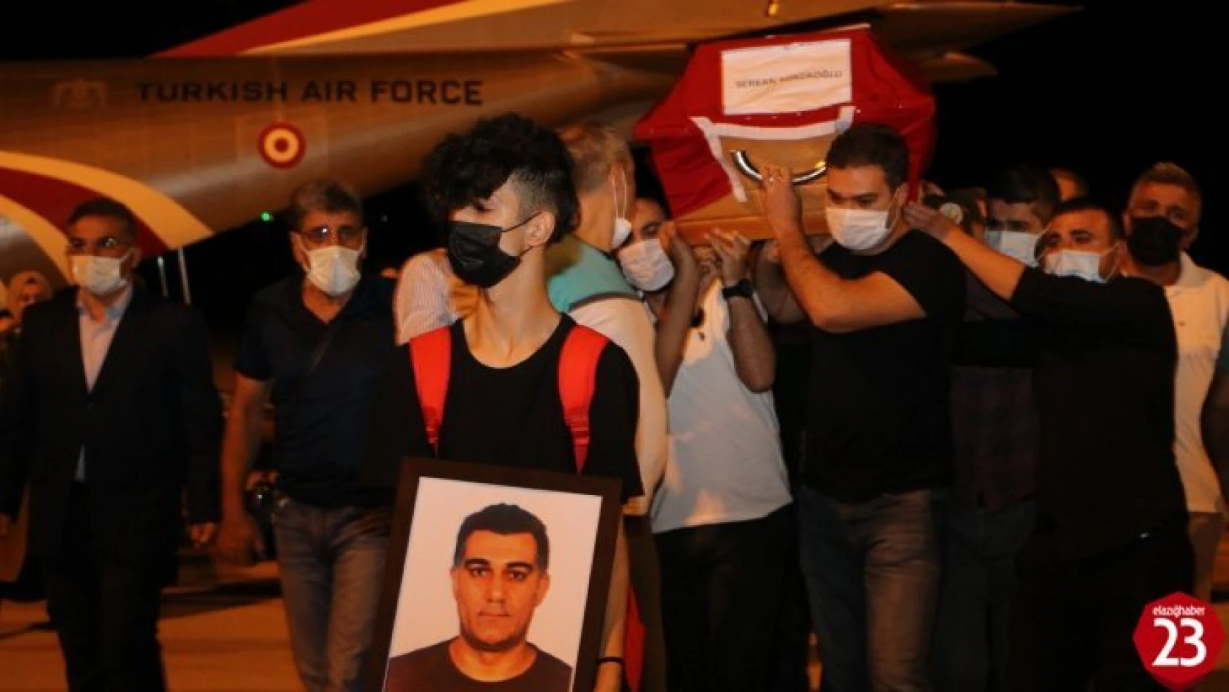 Pilot Serkan Mirzaoğlu'nun Cenazesi Memleketi Elazığ'a Getirildi