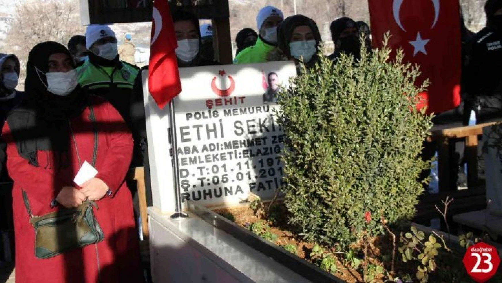 Şehit kahraman polis Fethi Sekin, vefatının 5'inci senesinde kabri başında anıldı