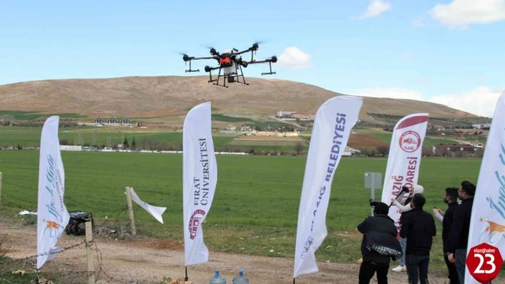 Türkiye'de Bir İlk, Elazığ'da Dron İle Ücretsiz İlaçlama